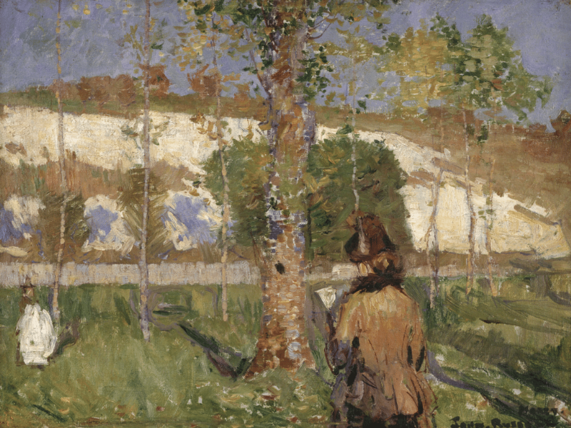 Paysage de campagne française par Alfred Sisley, l'essence de l'impressionnisme lumineux