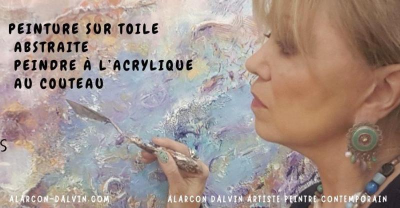 Peinture abstraite au couteau, œuvre maîtresse avec richesse de texture et couleurs