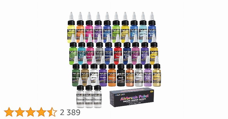 Peinture aérographe d'un artiste français montrant une œuvre d'art détaillée avec des couleurs vives