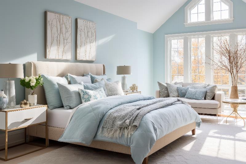 Impact de la peinture chambre bleu gris sur le bien-être et la sérénité