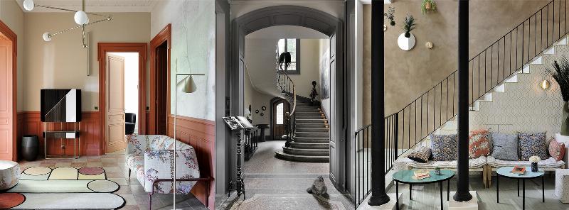 Peinture couleur moka dans un intérieur parisien élégant, alliant tradition et modernité