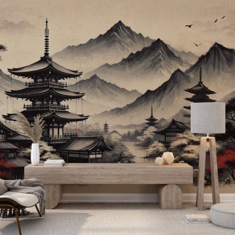 Peinture jungle tropicale apaisante pour le bien-être et la décoration intérieure moderne.