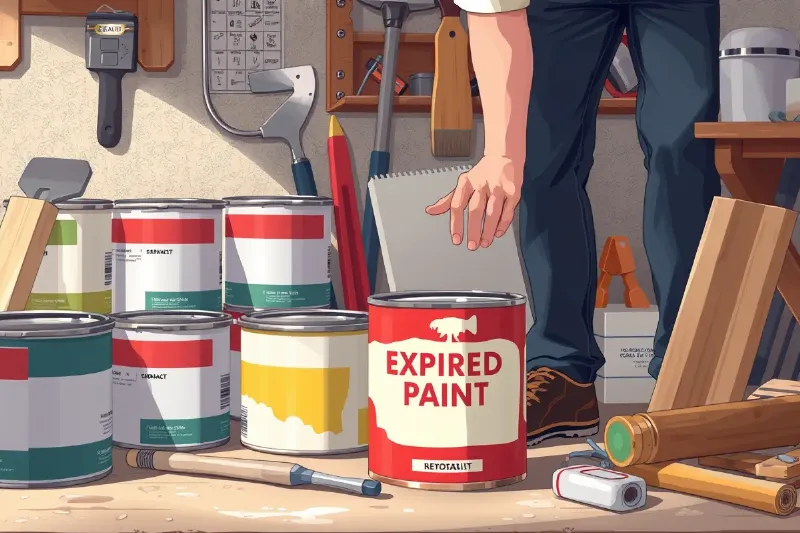 Reconnaître les signes d'une peinture périmée avec séparation et grumeaux dans le pot