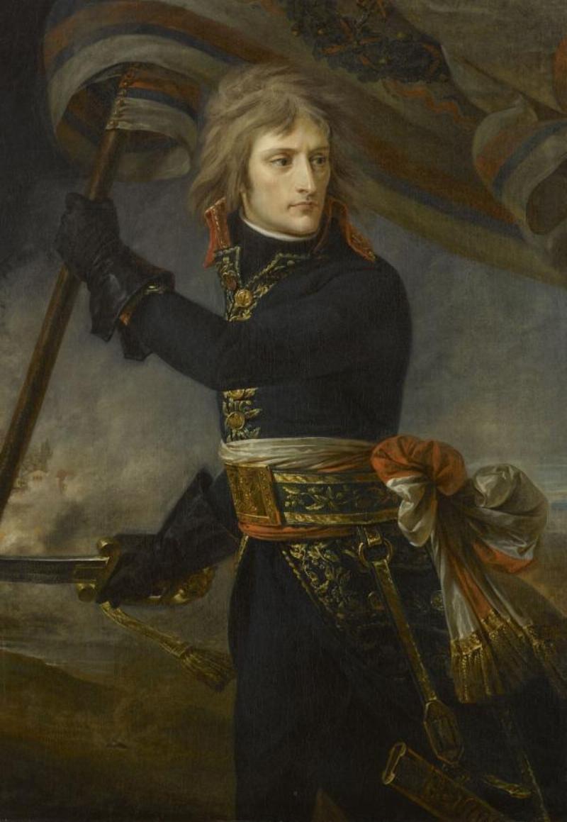 Napoléon Bonaparte au pont d'Arcole par Antoine-Jean Gros, une illustration de l'ère post-révolutionnaire.