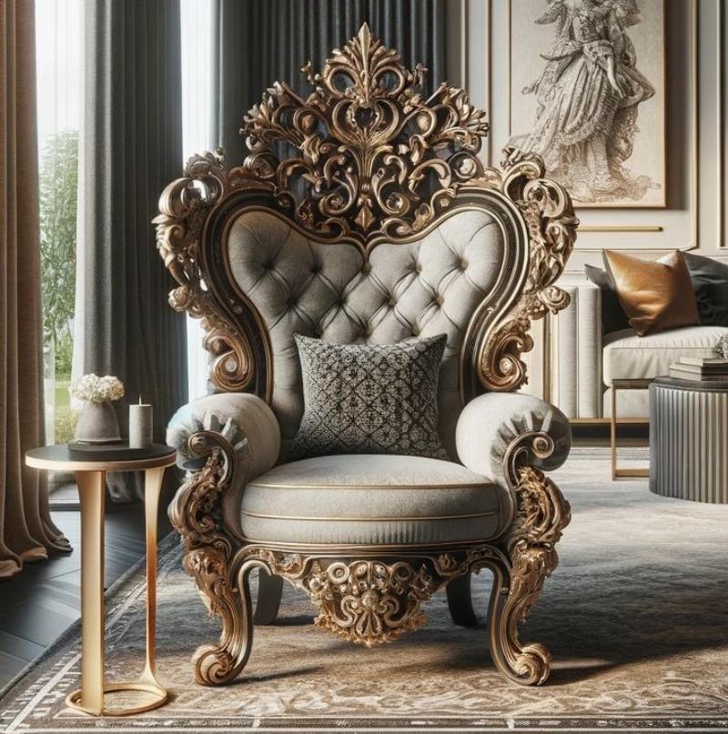 La peinturerie classique française reflétant la grandeur baroque et le raffinement royal de l'époque