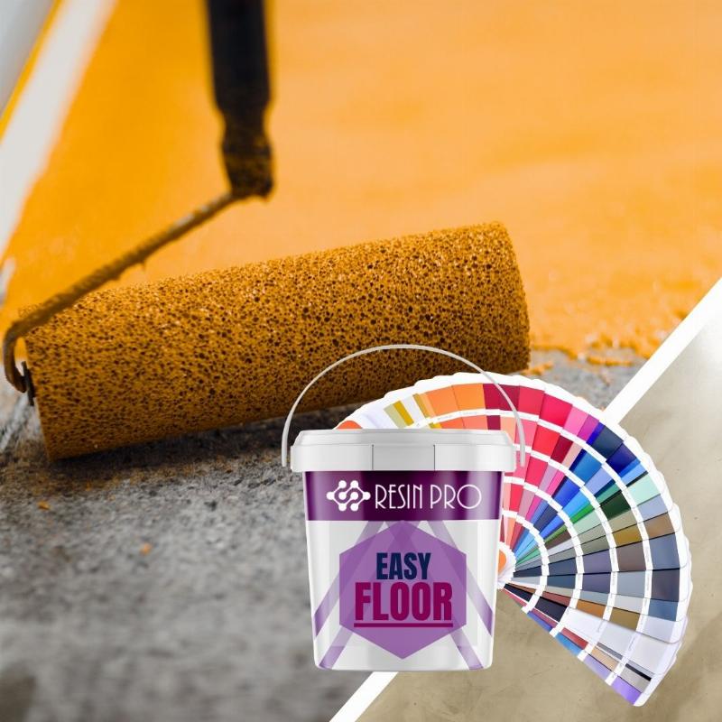 Un flacon de peinture RAL à côté d'une palette de couleurs et d'une toile, symbolisant la précision et la longue durée de vie de la couleur