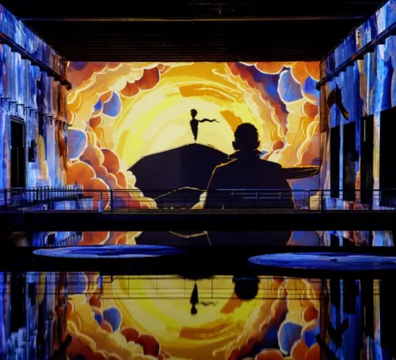 Représentation artistique du Petit Prince avec le renard et sa rose