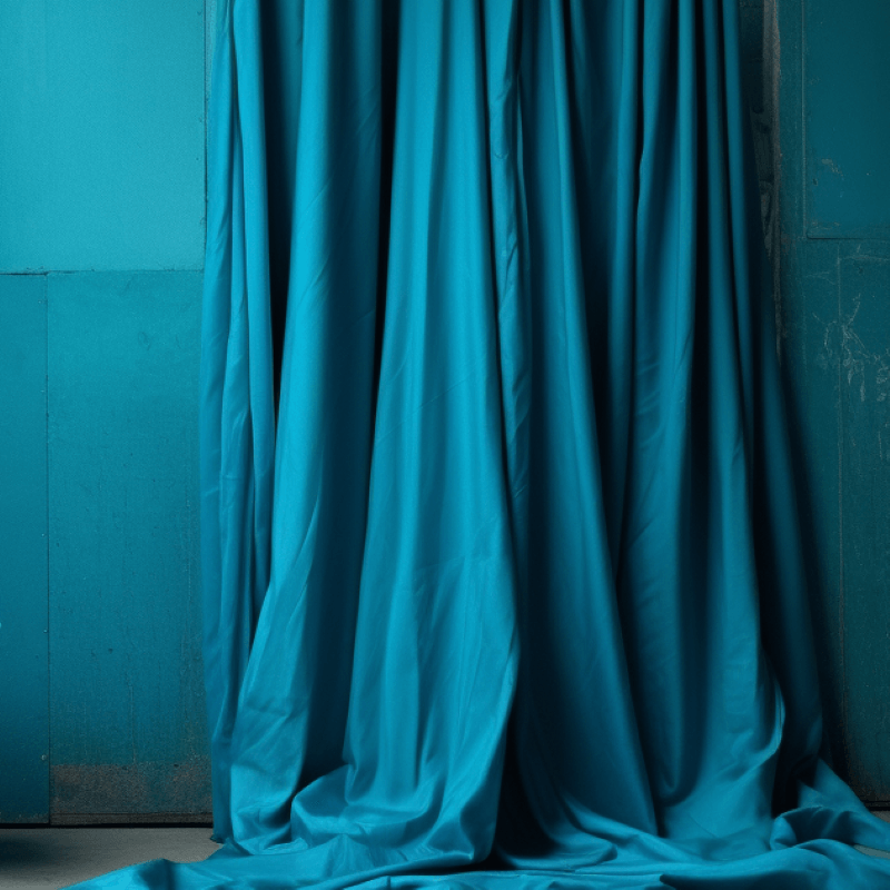 Salon français baigné de lumière naturelle avec une peinture murale bicolore mariage de beige et bleu, meublé avec élégance et des touches de décoration française.