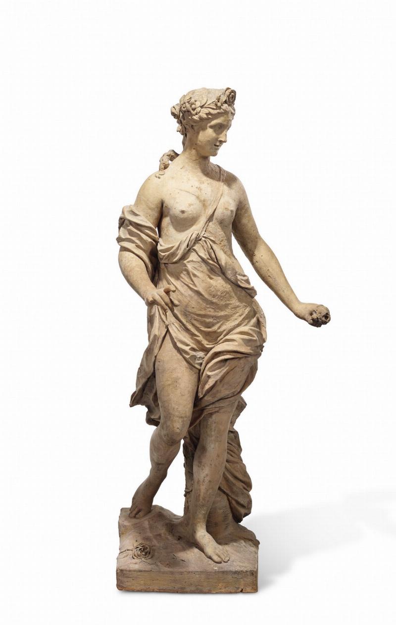 Sculpteur français travaillant sur un chef-d'œuvre en terre cuite, technique classique