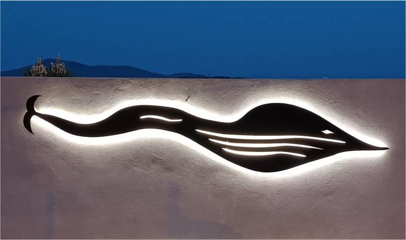 Sculpture dragon contemporain en métal, art urbain moderne, installation publique