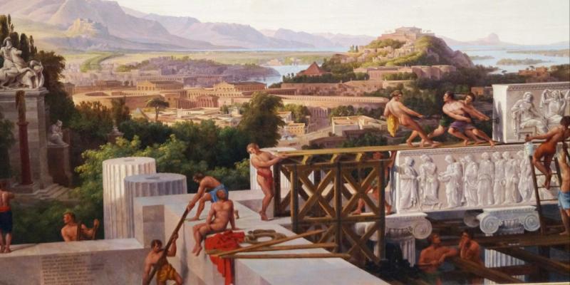 Contraste entre une sculpture grecque antique et une œuvre de la Renaissance italienne en marbre.