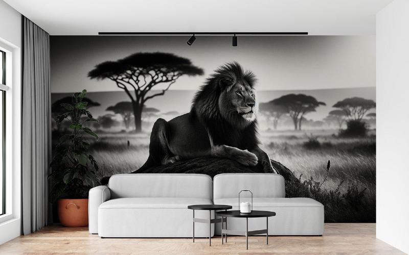 Sculpture de renard en bois au milieu d'une forêt française, capturant l'esprit sauvage de l'animal