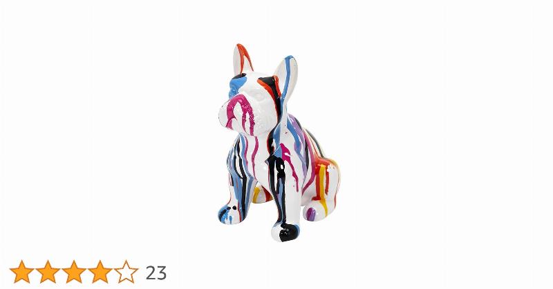 Statue en résine multicolore vibrante, sculpture contemporaine française, art abstrait moderne