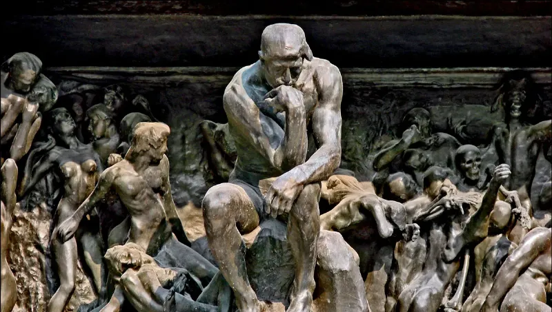 Étude en argile pour une statue de Rodin, puissance et émotion