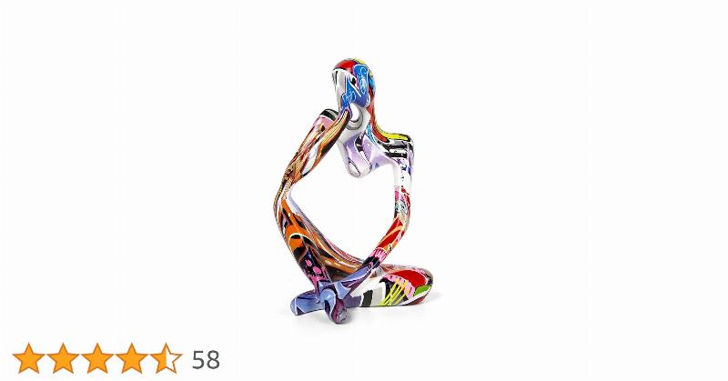 Statue femme en résine multicolore comme élément de décoration intérieure moderne