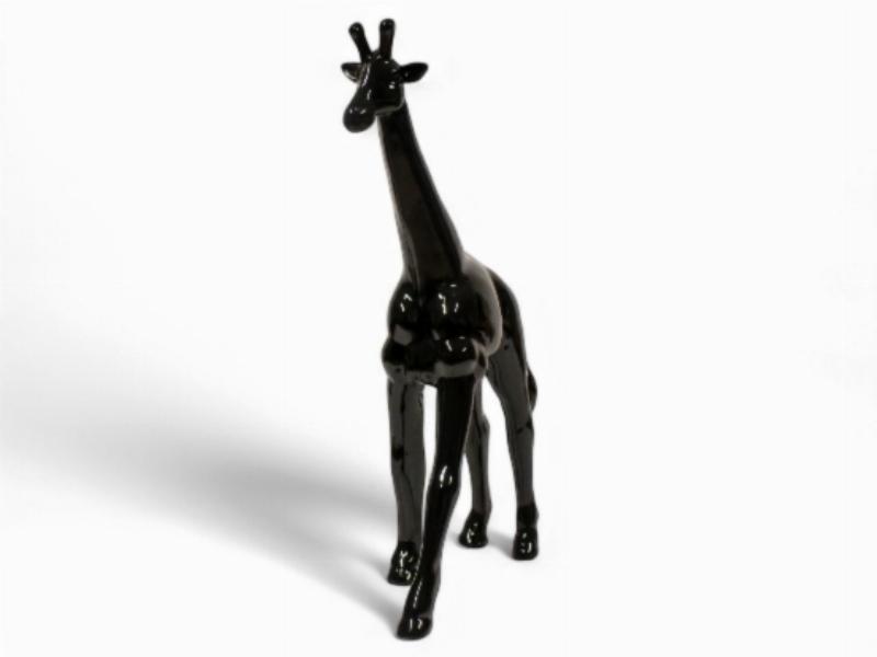 Statue girafe en résine blanche, design moderne, pour jardin extérieur