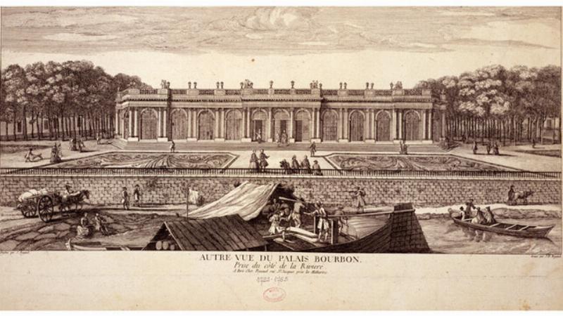 Statue allégorique de la Sagesse ornant une façade d'institution française