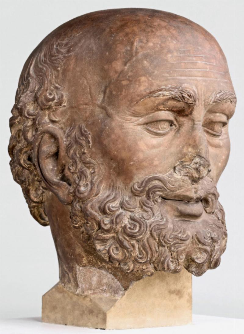 Statue en terre cuite de la Renaissance française, élégance et détails fins, art historique