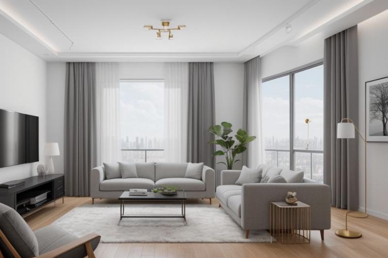 Statuette déco design moderne influencée par l'art baroque français, avec des courbes dynamiques et des détails dorés, idéale pour un intérieur élégant