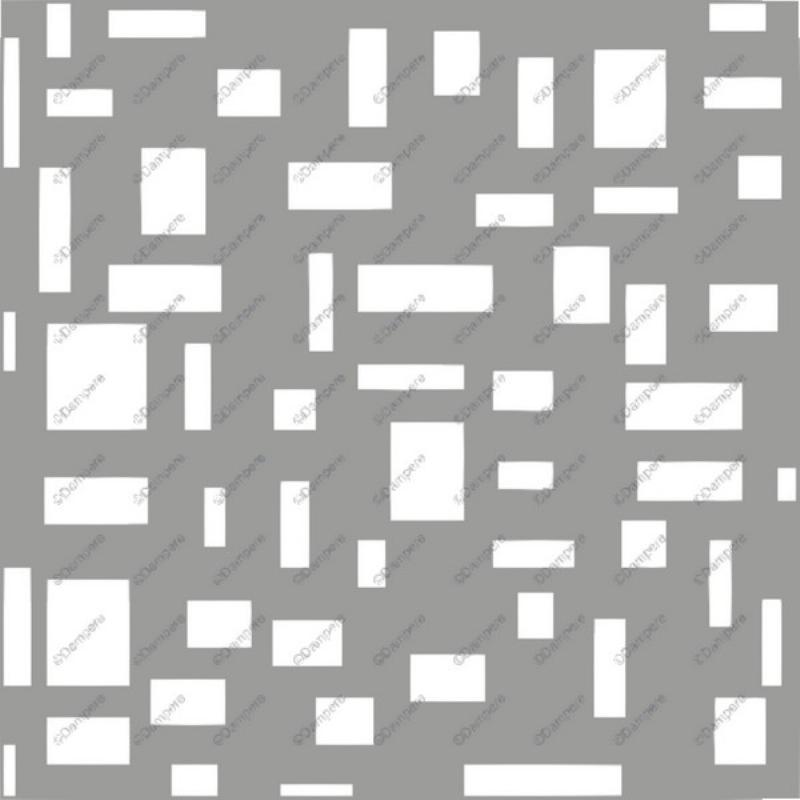 Sculpture murale abstraite en métal noir aux formes géométriques découpées, créant des ombres portées sur un mur gris clair.