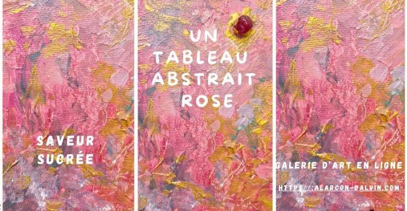Tableau abstraite contemporaine dans une galerie lumineuse