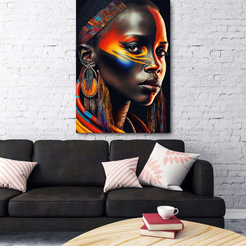 Tableau de peinture moderne reflétant l'héritage culturel français