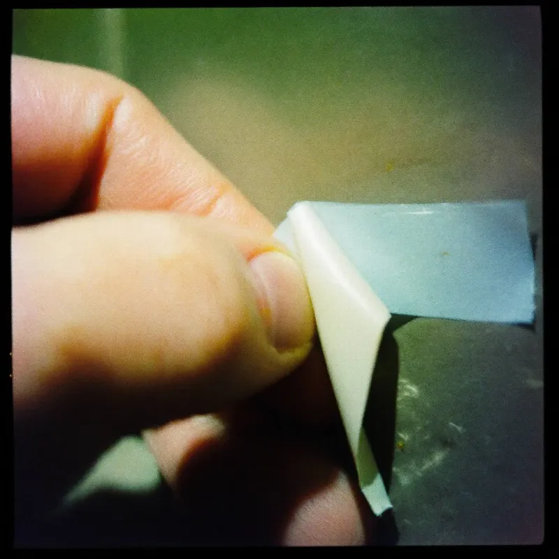 Technique délicate pour enlever peinture sèche sur PVC à l'aide d'une spatule en plastique