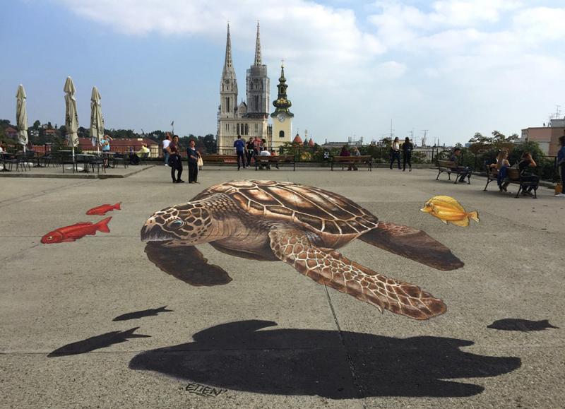 Techniques de peinture murale pour créer une illusion d'optique
