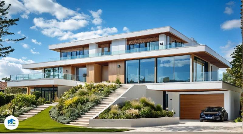 Toit-terrasse moderne avec jardin suspendu en France