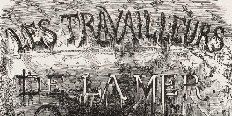 Scène de Georges Gilliatt luttant contre un poulpe dans Les Travailleurs de la Mer