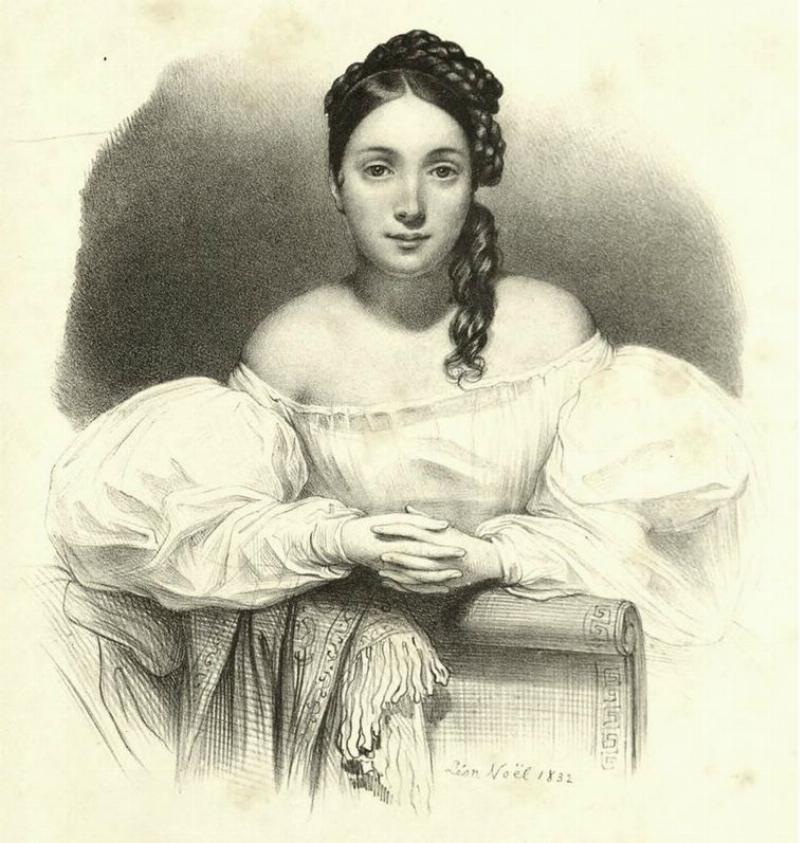 Victor Hugo jeune et Juliette Drouet lors de leur première rencontre en 1833, amour naissant