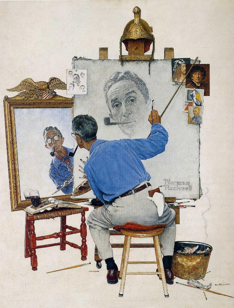 Un artiste au travail dans son atelier, peignant une scène de pompier, style réaliste français.