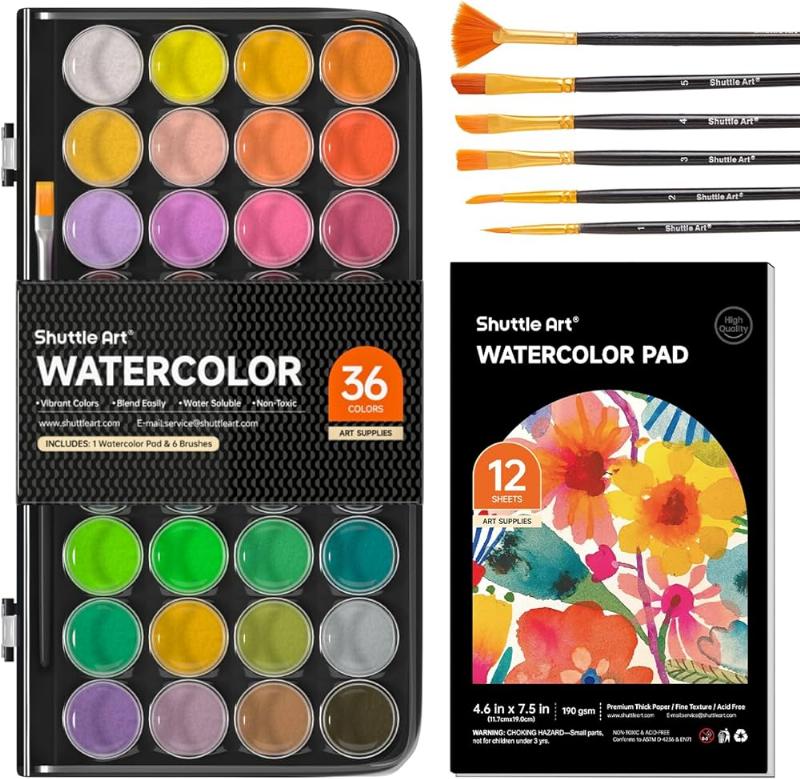 Kit de peinture pour débutant avec palette et pinceaux, couleurs vives