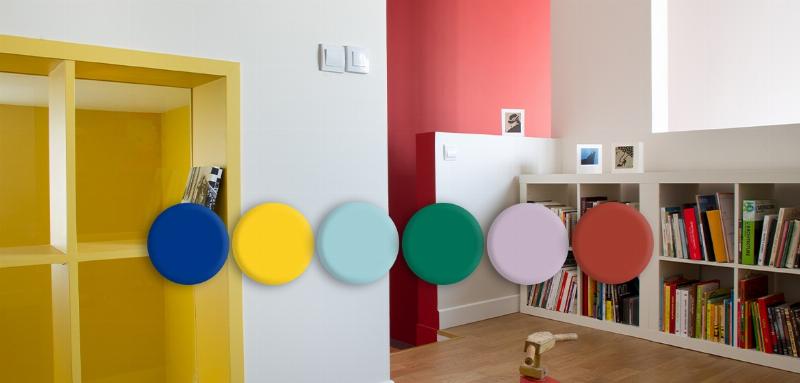 Palette de couleurs vibrantes pour peinture de radiateur, style art déco