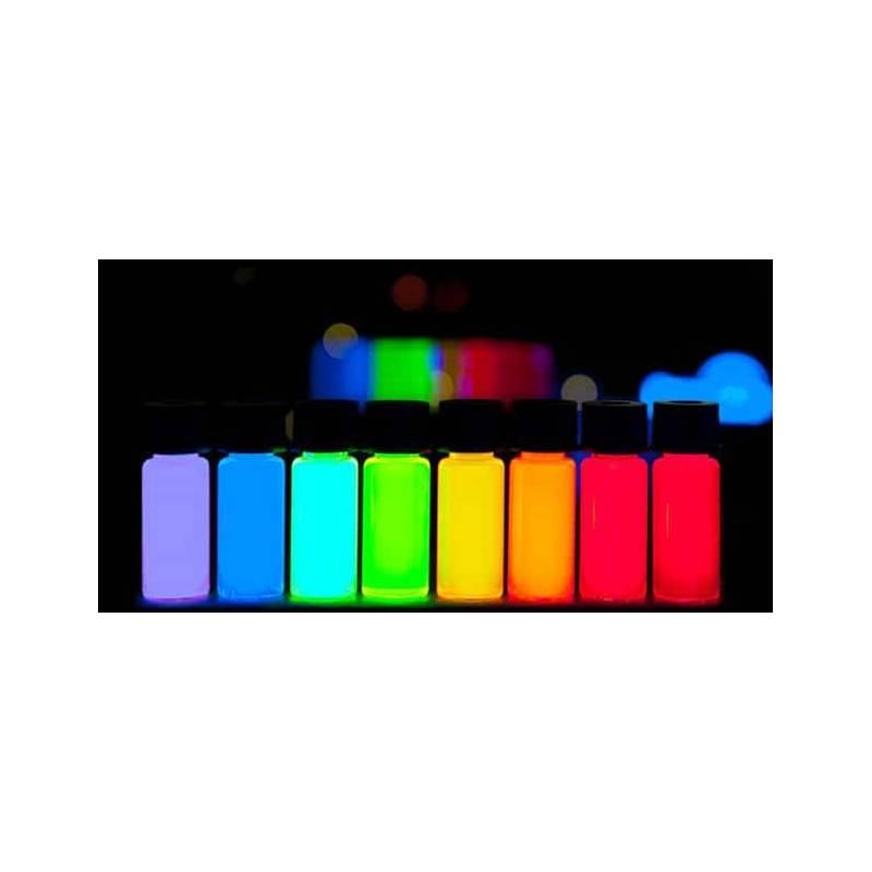 Composition d'une peinture UV fluorescente sous lumière noire