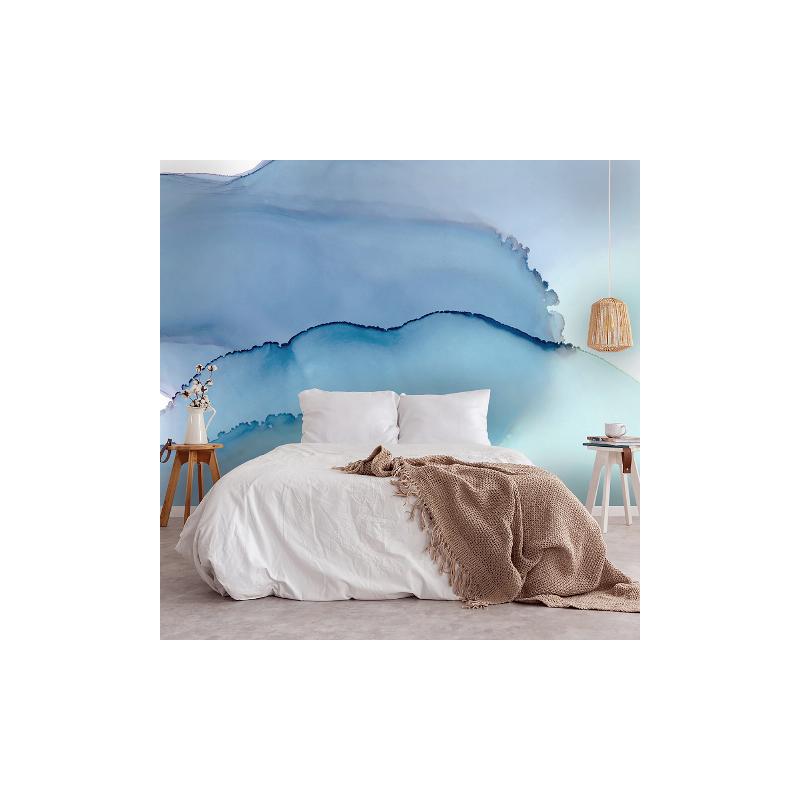 Palette de pigments évoquant le bleu Provence