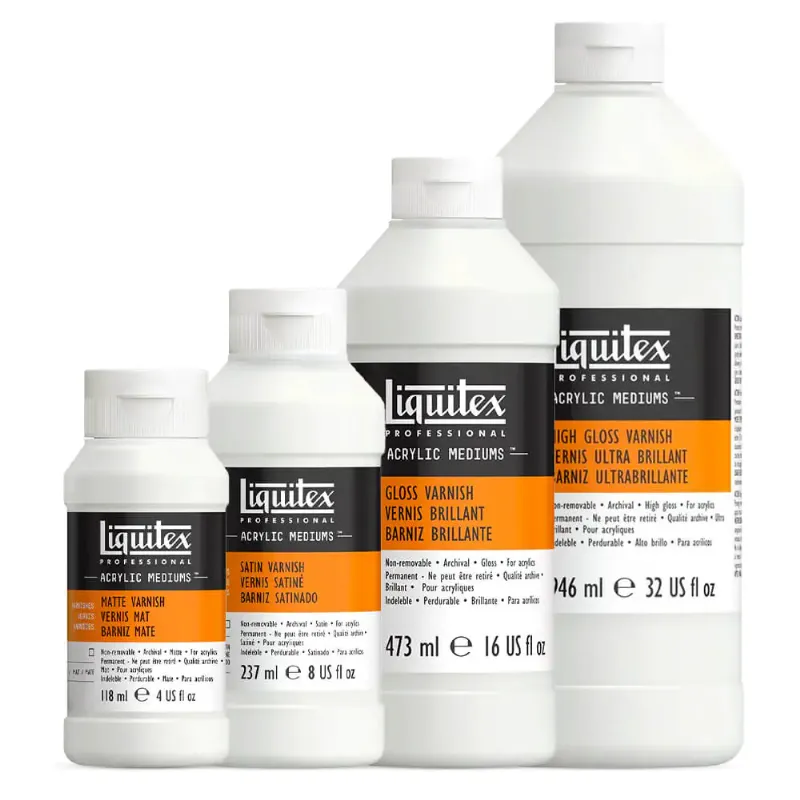 Protection et éclat d'une peinture acrylique avec vernis.