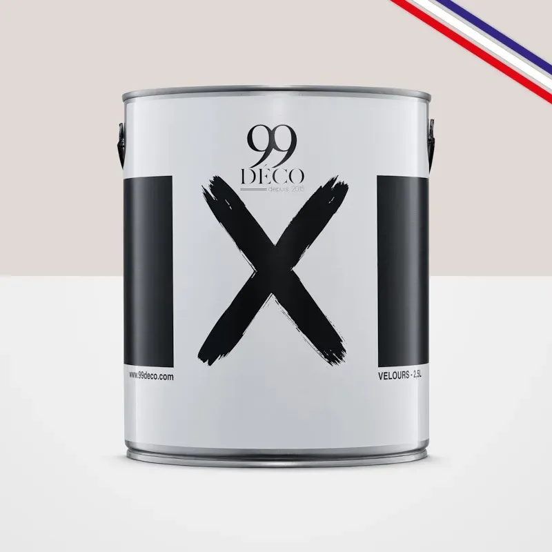 Application de peinture claire murale avec rouleau et pinceau