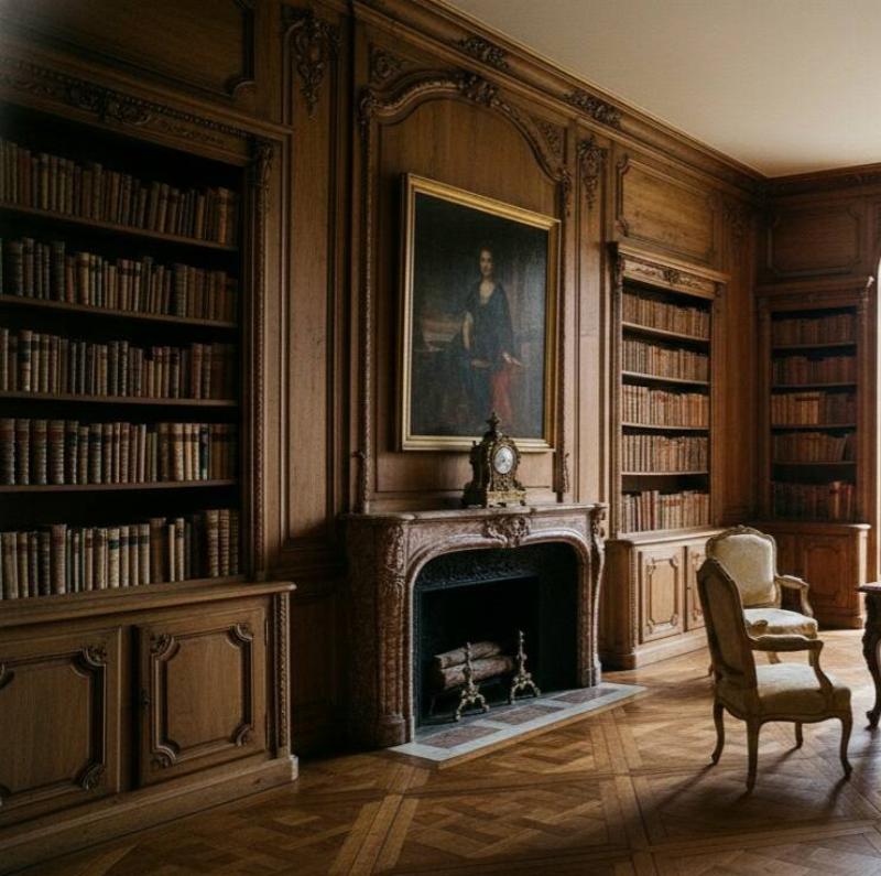 Application méticuleuse d'un vernis satiné sur un meuble en bois peint en bleu pastel, style français