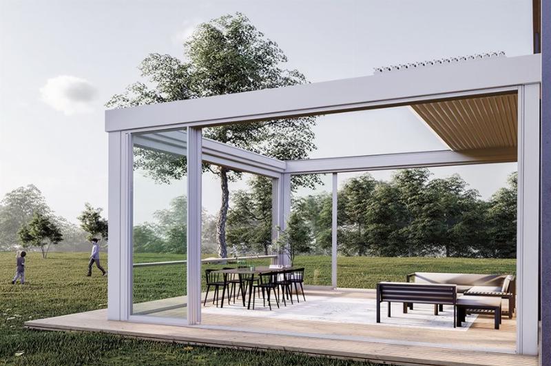 Concept d'architecture moderne épuré avec des touches françaises