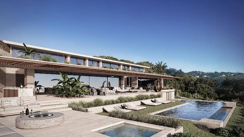 Architecture moderne d'une villa à Nice avec piscine et vue mer, par un cabinet d'architecte local.