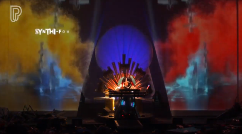 Une vignette attrayante représentant une playlist de chansons françaises entraînantes avec des notes de musique et des couleurs vives.