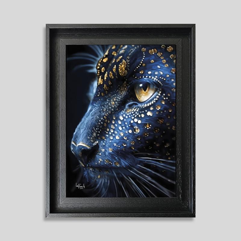 Détails d'une peinture numérique personnalisée avec texture et vernis