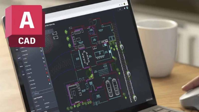 Logiciel AutoCAD pour le dessin architectural précis, plans 2D et 3D