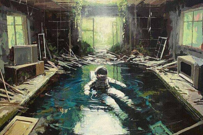 Sculpture de Lolek jouant avec la lumière, formes abstraites et élégantes