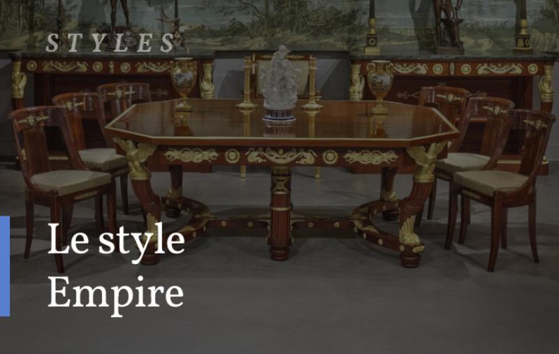 Mobilier de style Empire en acajou et bronze doré, reflet de la grandeur impériale française
