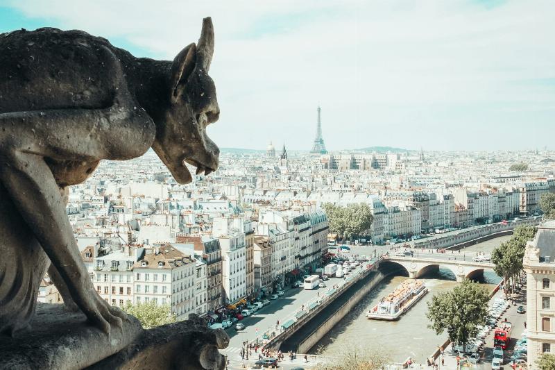 Gargouille emblématique de Notre Dame de Paris, veillant sur la ville