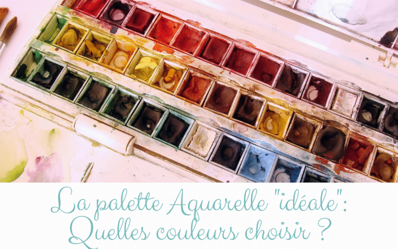 Artiste français mélangeant des couleurs vert et bleu sur une palette