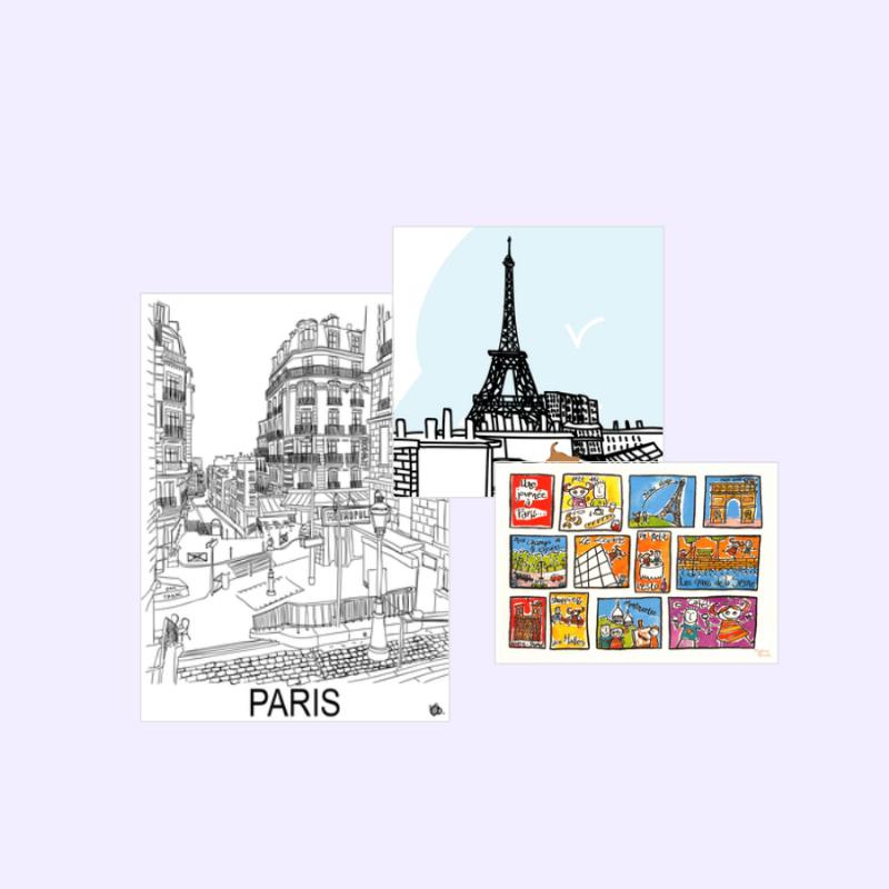 Vue panoramique de Paris la nuit avec des lumières vibrantes, symbolisant l'inspiration musicale de la ville