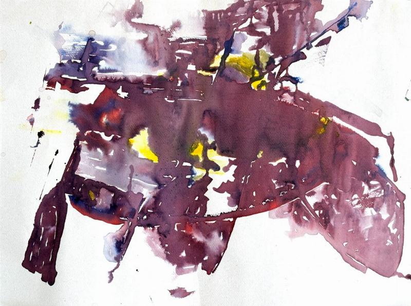 Peinture abstraite acrylique vibrante aux couleurs intenses et textures riches